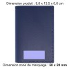 PORTE-PASSEPORT / CARTE GRISE / ASSURANCE CUIR RECYCLÉ BLEU MARINE