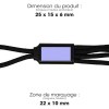 MIJI - CÂBLE COURT 4 EN 1 18 CM À CHARGE RAPIDE 20W EN MATÉRIAUX RECYCLÉS - NOIR