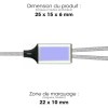 RENKEI - CÂBLE DE CHARGE 4 EN 1 20W EN MATÉRIAUX RECYCLÉS - SILVER