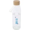 Bouteille d'eau en verre Porto de 500 ml avec poignée en silicone et couvercle en bambou