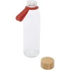 Bouteille d'eau en verre Porto de 500 ml avec poignée en silicone et couvercle en bambou