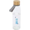Bouteille d'eau en verre Porto de 500 ml avec poignée en silicone et couvercle en bambou