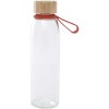 Bouteille d'eau en verre Porto de 500 ml avec poignée en silicone et couvercle en bambou