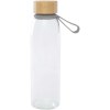 Bouteille d'eau en verre Porto de 500 ml avec poignée en silicone et couvercle en bambou