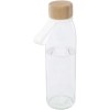 Bouteille d'eau en verre Porto de 500 ml avec poignée en silicone et couvercle en bambou