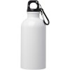 Bouteille d'eau Oregon de 400 ml simple paroi en acier recyclé certifié RCS avec mousqueton