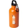 Bouteille d'eau Oregon de 400 ml simple paroi en acier recyclé certifié RCS avec mousqueton