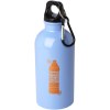 Bouteille d'eau Oregon de 400 ml simple paroi en acier recyclé certifié RCS avec mousqueton