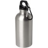 Bouteille d'eau Oregon de 400 ml simple paroi en acier recyclé certifié RCS avec mousqueton