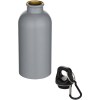Bouteille d’eau Oregon de 400 ml à simple paroi avec finition MATE, en acier inoxydable recyclé certifié RCS avec mousqueton