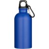 Bouteille d’eau Oregon de 400 ml à simple paroi avec finition MATE, en acier inoxydable recyclé certifié RCS avec mousqueton