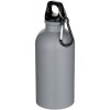 Bouteille d’eau Oregon de 400 ml à simple paroi avec finition MATE, en acier inoxydable recyclé certifié RCS avec mousqueton