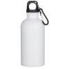 Bouteille d’eau Oregon de 400 ml en acier inoxydable recyclé à simple paroi certifié RCS avec mousqueton (impression par sublimation)