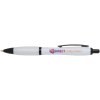 Stylo bille Nash en plastique recyclé avec garnitures noires (encre noire)