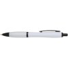 Stylo bille Nash en plastique recyclé avec garnitures noires (encre noire)