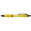 Stylo bille Nash en plastique recyclé avec garnitures noires (encre noire)