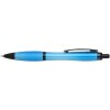 Stylo bille Nash en plastique recyclé avec garnitures noires (encre noire)