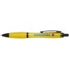 Stylo bille Nash en plastique recyclé avec garnitures noires (encre noire)
