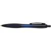 Stylo bille Nash en plastique recyclé avec garnitures noires (encre noire)