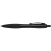 Stylo bille Nash en plastique recyclé avec garnitures noires (encre noire)