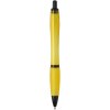 Stylo bille Nash en plastique recyclé avec garnitures noires (encre noire)