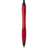 Stylo bille Nash en plastique recyclé avec garnitures noires (encre noire)
