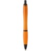 Stylo bille Nash en plastique recyclé avec garnitures noires (encre noire)