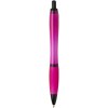 Stylo bille Nash en plastique recyclé avec garnitures noires (encre noire)