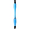 Stylo bille Nash en plastique recyclé avec garnitures noires (encre noire)