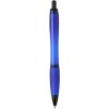 Stylo bille Nash en plastique recyclé avec garnitures noires (encre noire)