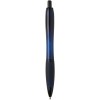 Stylo bille Nash en plastique recyclé avec garnitures noires (encre noire)