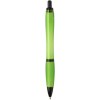 Stylo bille Nash en plastique recyclé avec garnitures noires (encre noire)