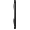 Stylo bille Nash en plastique recyclé avec garnitures noires (encre noire)