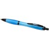 Stylo bille Nash en plastique recyclé avec garnitures noires (encre noire)