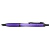Stylo bille Nash en plastique recyclé avec garnitures noires (encre noire)