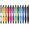 Stylo bille Nash en plastique recyclé avec garnitures noires (encre noire)