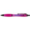 Stylo bille Nash en plastique recyclé avec garnitures noires (encre noire)