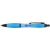Stylo bille Nash en plastique recyclé avec garnitures noires (encre noire)