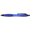 Stylo bille Nash en plastique recyclé avec garnitures noires (encre noire)