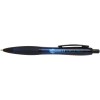 Stylo bille Nash en plastique recyclé avec garnitures noires (encre noire)