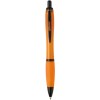 Stylo bille Nash en plastique recyclé avec garnitures noires (encre noire)