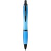 Stylo bille Nash en plastique recyclé avec garnitures noires (encre noire)