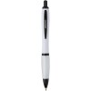 Stylo bille Nash en plastique recyclé avec garnitures noires (encre noire)