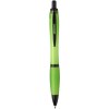 Stylo bille Nash en plastique recyclé avec garnitures noires (encre noire)
