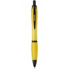 Stylo bille Nash en plastique recyclé avec garnitures noires (encre noire)