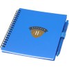 Ensemble carnet à couverture souple en plastique recyclé et stylo bille (encre bleue) Niove