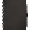 Ensemble carnet à couverture souple en plastique recyclé et stylo bille (encre bleue) Niove