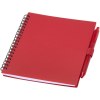 Ensemble carnet à couverture souple en plastique recyclé et stylo bille (encre bleue) Niove