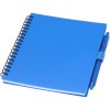 Ensemble carnet à couverture souple en plastique recyclé et stylo bille (encre bleue) Niove