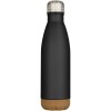Bouteille d’eau Cove de 500 ml en acier inoxydable isolée sous vide et à double paroi avec détails en liège